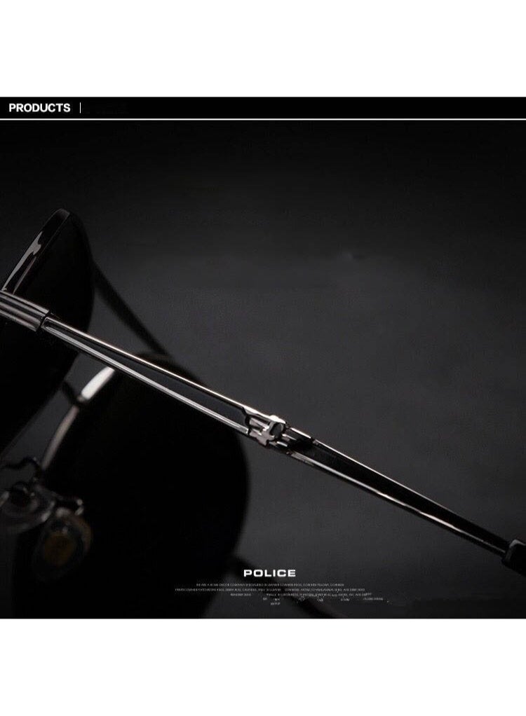 POLICE Fashion Polarized Sunglasses,Cycling Sunglasses, for Men Driving Gun Grey - Image 3
