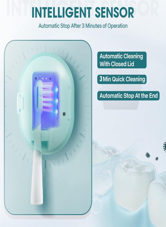 GoLashFun Toothbrush Sterilizer, Toothbrush Travel Containers With Holder, Portable USB Charging Blue Light Toothbrush Cleaner Case (Pale Blue - Image 5