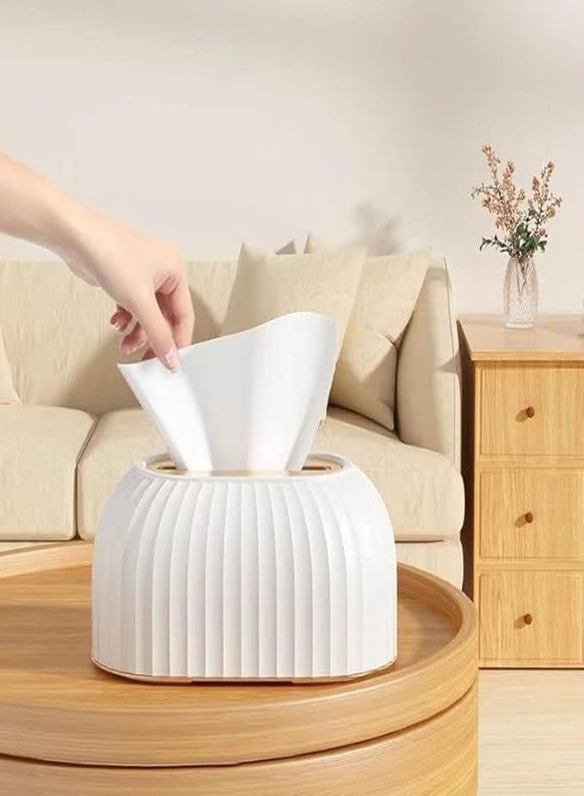 Whimsical Tissue Holder Creative Paper Spring Tissue Box Cover Striped Tissue Holder Rectangular Plastic Tissue Rack Light Luxury Tissue Paper Holder Dispenser - Image 5
