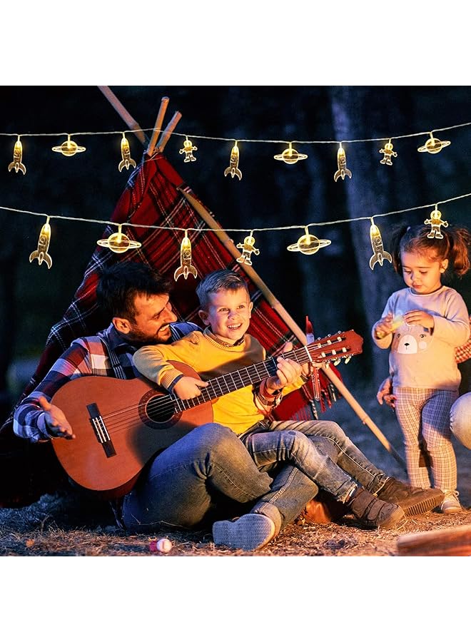 erorex Children'S Room Led String Light 20 Led Astronaut Spaceship Rocket Pendants Holiday Party Lights Outerspace Room Decor Wedding Around The Garden Party Patio Warm White - Image 3