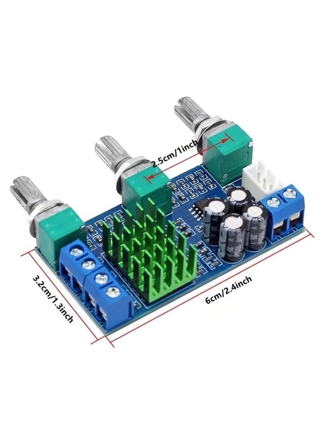 High Performance TPA3116D2 Dual Channel Amplifier Board 2x50W 12 24V DIY Speaker Audio Booster Blue 1pc - Image 3