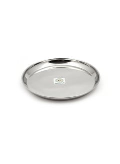 KCL Coconut Stainless Steel Kanchan Bogi Plate/Thali - 1 Qty (Diameter 11 Inch) 