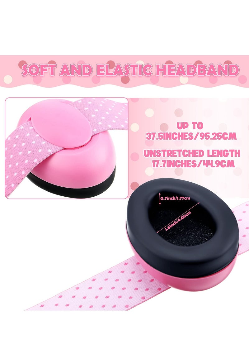 Baby Earmuf, 2-24 Months Adjustable Baby Ear Protection Earphones Noise Reduction Earmuf with Cloth Bag Soundproofing for Newborns Pink - Image 4