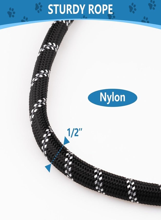 CROWATTS 5 FT Strong Durable Nylon Dog Leash with Comfortable Padded Handle and Highly Reflective Threads for Small,Medium and Large Dogs(5 FT, Black) - Image 4