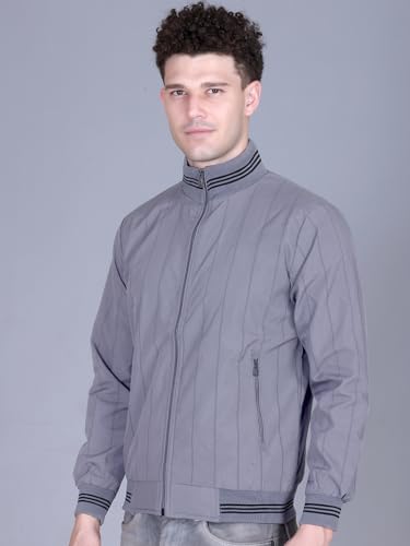 FYLTR Men's Jacket | Regular Fit | Stylish Winter Jacket with Zipper | Grey | L - Image 3