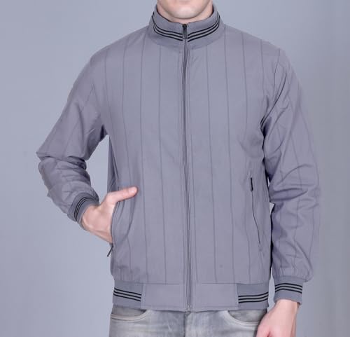FYLTR Men's Jacket | Regular Fit | Stylish Winter Jacket with Zipper | Grey | L - Image 2