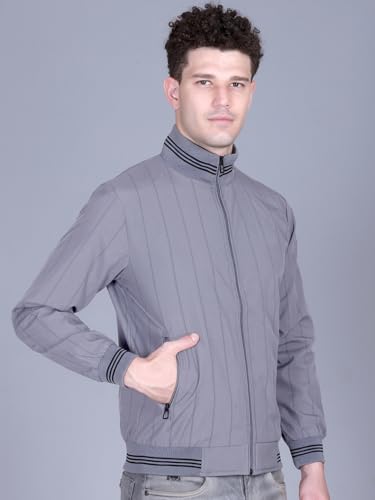 FYLTR Men's Jacket | Regular Fit | Stylish Winter Jacket with Zipper | Grey | L - Image 4