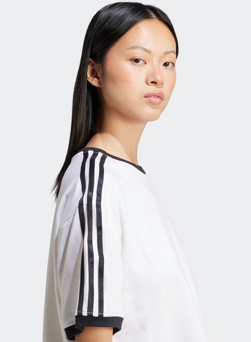 adidas Originals Adicolor 3 Stripes Loose Crop T-Shirt  - Image 4