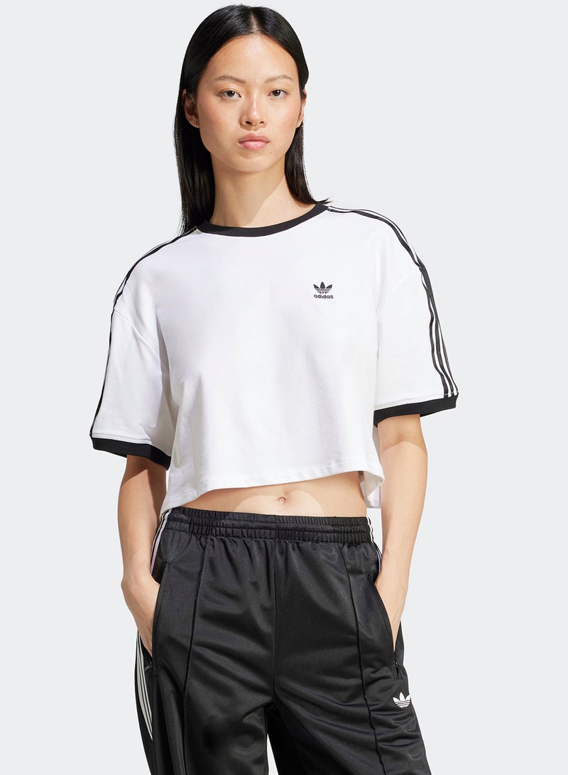 adidas Originals Adicolor 3 Stripes Loose Crop T-Shirt  - Image 1