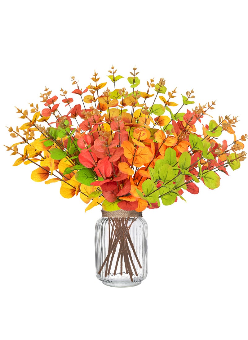 Yen Jean Yen Jean 10PCS Fall/Autumn Decorations for Home Artificial Flowers Bouquet - Thanksgiving Fake Stems Indoor Decor Party Supplies  - Image 1