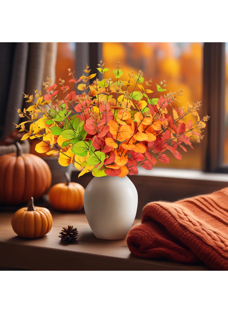 Yen Jean Yen Jean 10PCS Fall/Autumn Decorations for Home Artificial Flowers Bouquet - Thanksgiving Fake Stems Indoor Decor Party Supplies  - Image 4