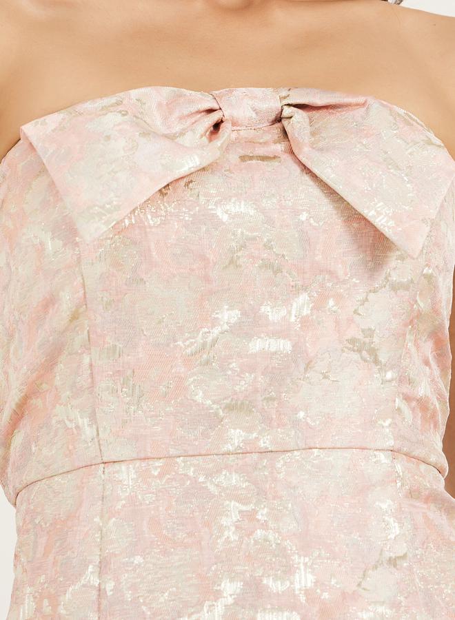 ستايلي فستان جاكار بنقشة الزهور - Image 4