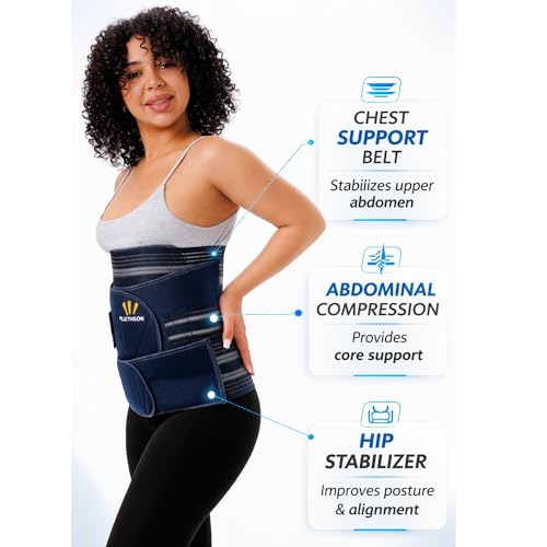 PLETHEON 3 in 1 Post Pregnancy Belt Blue – Postpartum Abdominal Binder Set | Tummy, Waist & Pelvic Support | After Delivery Recovery Wrap - Image 2