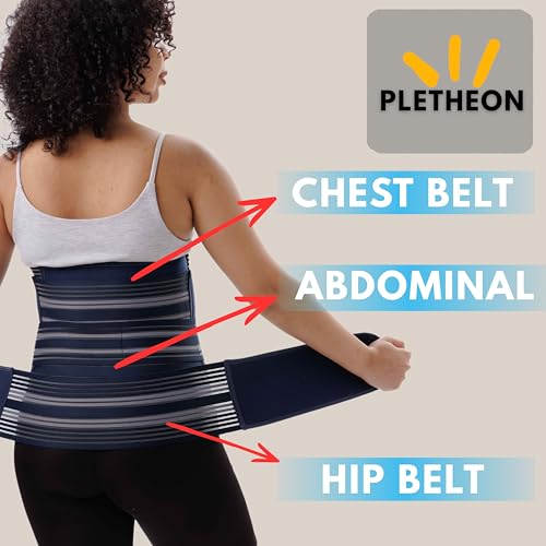 PLETHEON 3 in 1 Post Pregnancy Belt Blue – Postpartum Abdominal Binder Set | Tummy, Waist & Pelvic Support | After Delivery Recovery Wrap - Image 3