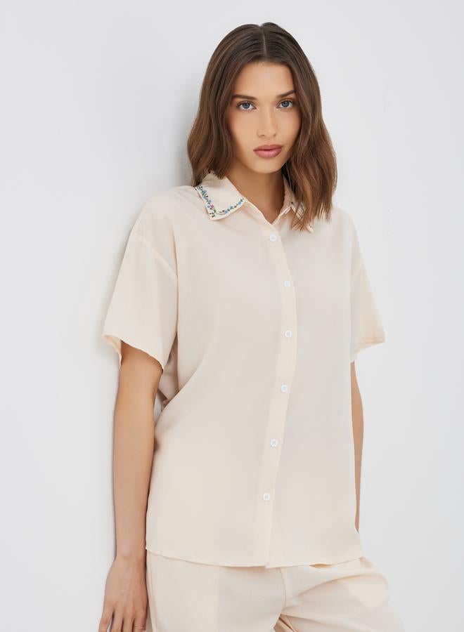 Take Two Floral Embroidered Shirts and Pants Co-Ords - Image 3