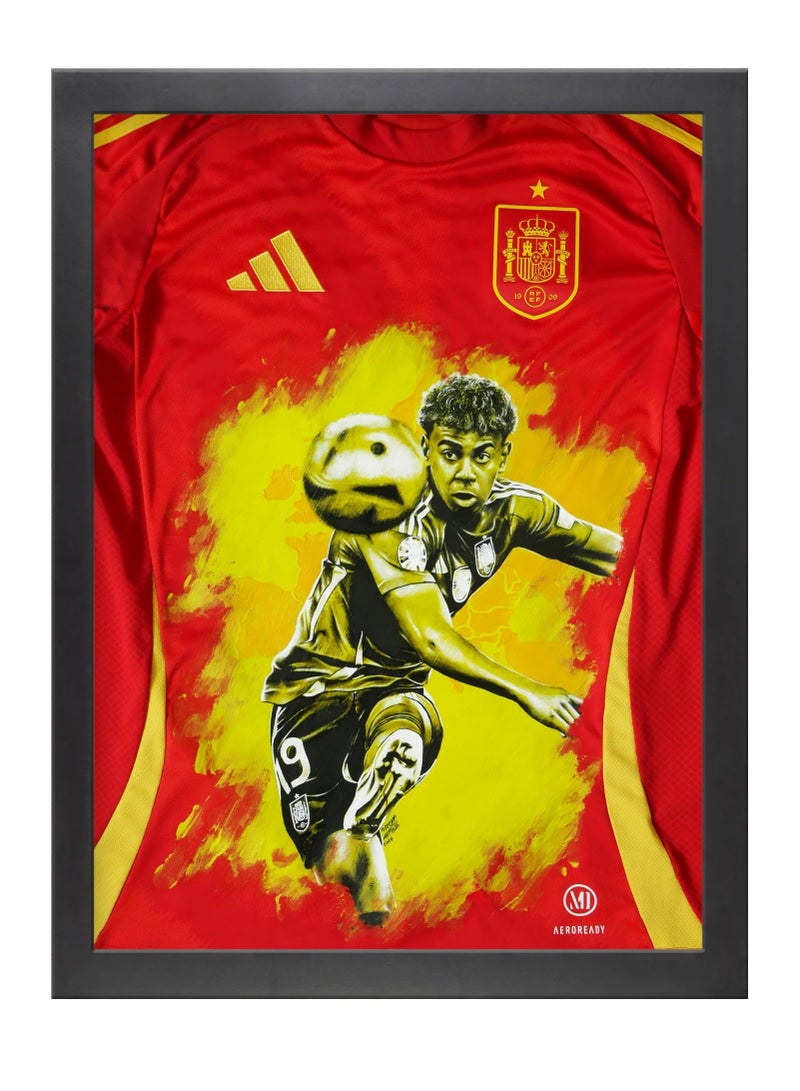 Boomah Accessories Lamine Yamal Spain Jersey - Framed Poster 30x40cm - Football Memorabilia, Soccer Collectible, Gift for Fans 