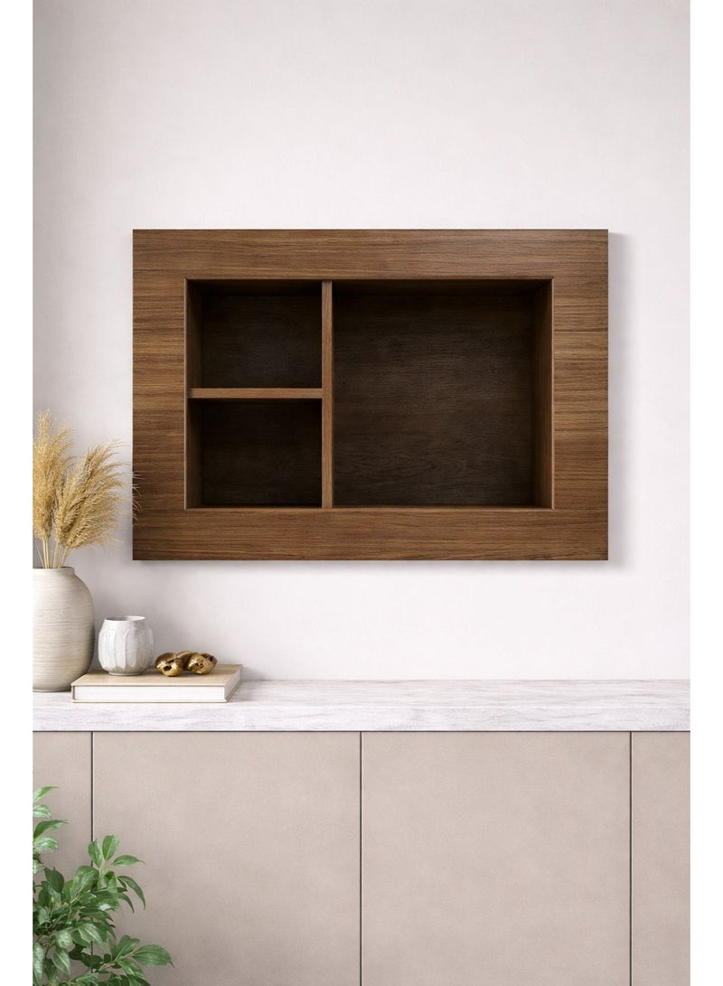 Window air conditioner cover shelf, 18mm thick wood, decorative insulation, multiple shelves, elegant design - Image 1