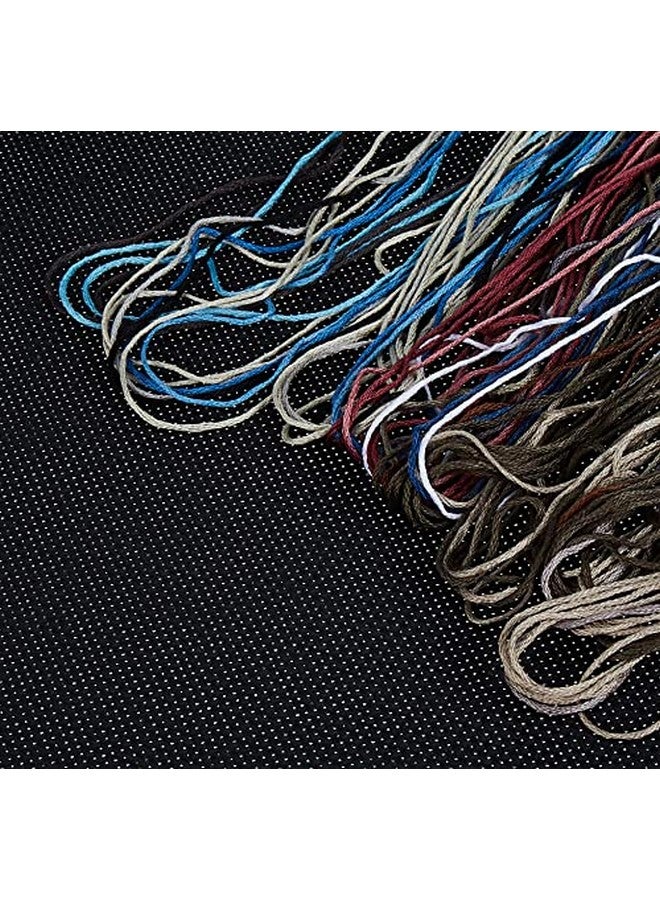 دايمنشونز 70 35289 طقم غرز متقاطعة مطرز بنقش النمر الأبيض الفاتح 11 بوصة × 14 بوصة 14 قطعة عايدة سوداء - Image 3