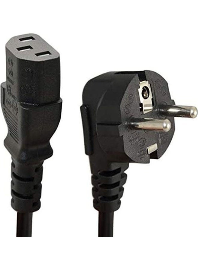ELTRAZONE Universal Power Cable for Desktop PCs, Monitors & Electronics – 3-Pin AC Power Cord – Heavy-Duty 3-Prong Plug for Computer Power Supply, UPS, Printer & More – Durable, Heat-Resistant, Black – Compatible with Most Devices with IEC C13 Connector - Image 2
