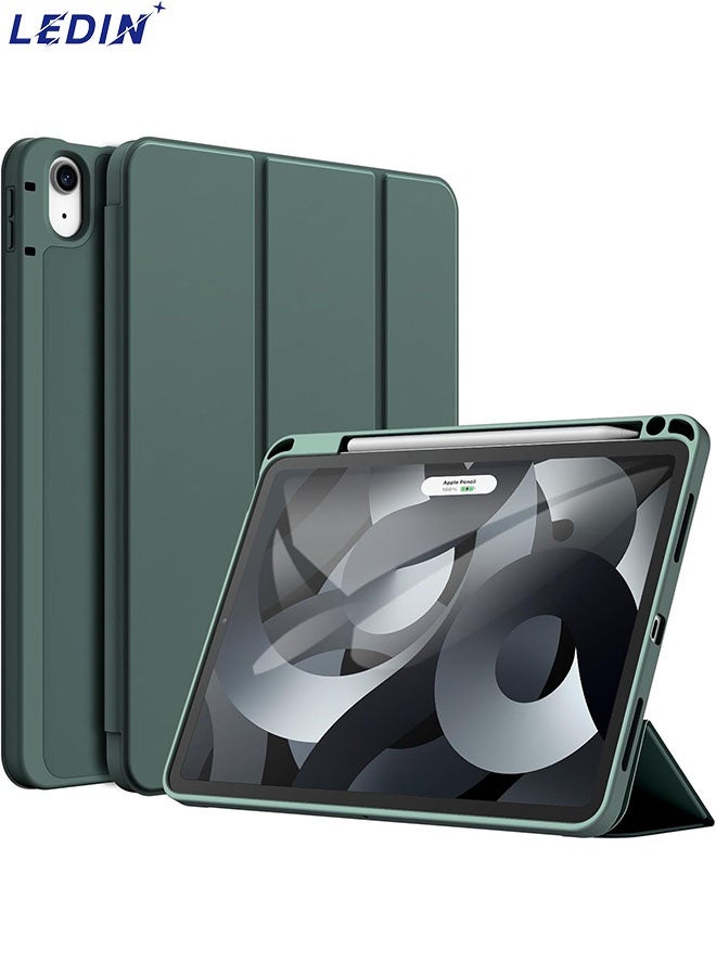 LEDIN Case for iPad Air 11-Inch M4/M3/M2 (2026/2025/2024), iPad Air 5/4 (2022/2020 5th/4th Generation 10.9-Inch) with Pencil Holder, Slim Tablet Cover with Soft TPU Back - Image 1