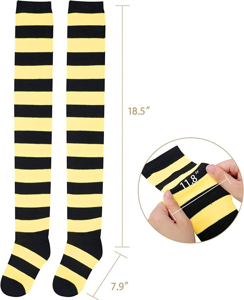 Zmart Women's Striped Thigh High Socks - Soft Knee High School Socks for Teen Girls - Image 3