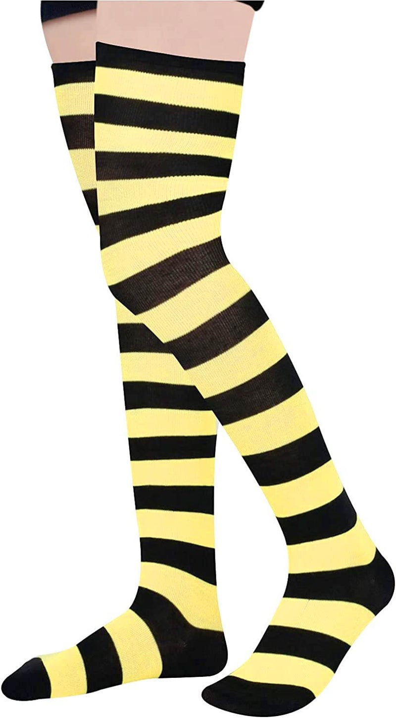 Zmart Women's Striped Thigh High Socks - Soft Knee High School Socks for Teen Girls - Image 2