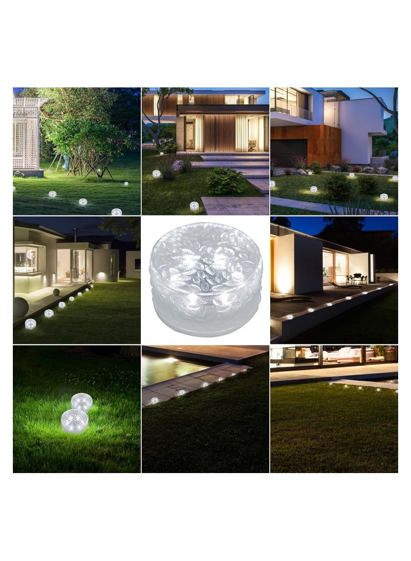 أضواء الطوب الشمسية، أضواء خارجية شمسية، أضواء شمسية مقاومة للماء، أضواء المناظر الطبيعية الشمسية، أضواء مدمجة لحديقة الساحة، ممر، فناء، ساحة، سطح، ممر (4.0 * 4.0، ضوء أبيض) - Image 5