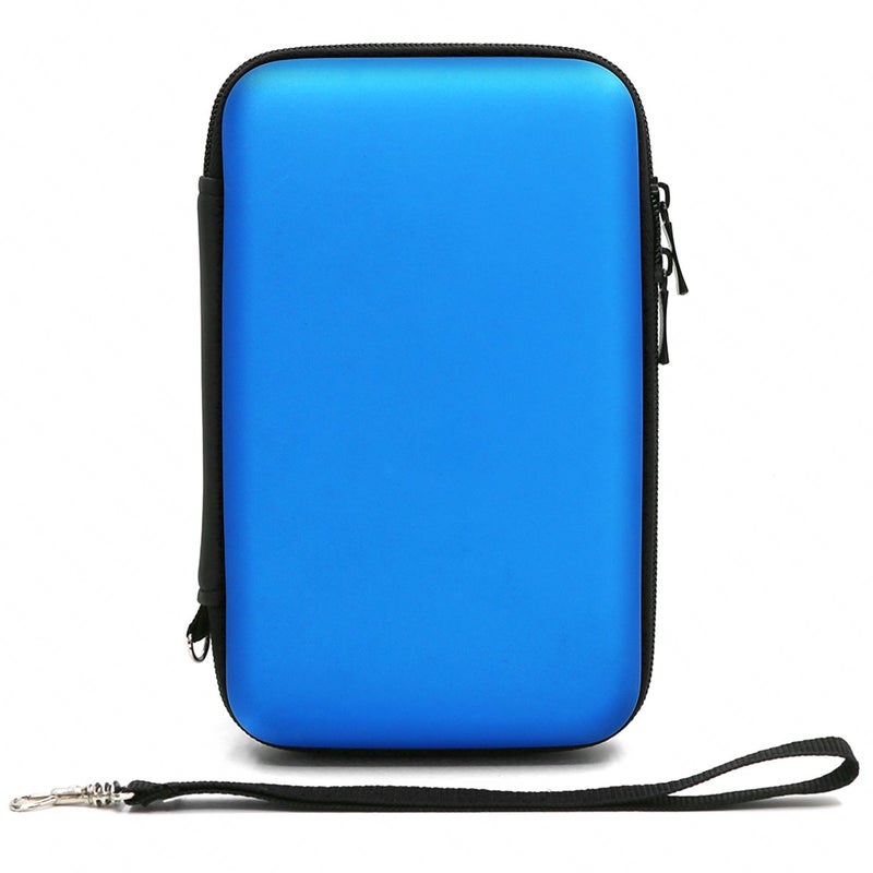 ADVcer 3DS Case, EVA Waterproof Hard Shield Protective Carrying Case with Detachable Hand Wrist Strap Compatible with Nintendo New 3DS XL, New 3DS, 3DS XL, 3DS, 3DS LL or 2DS XL or DSi, DS Lite (Blue) - Image 4