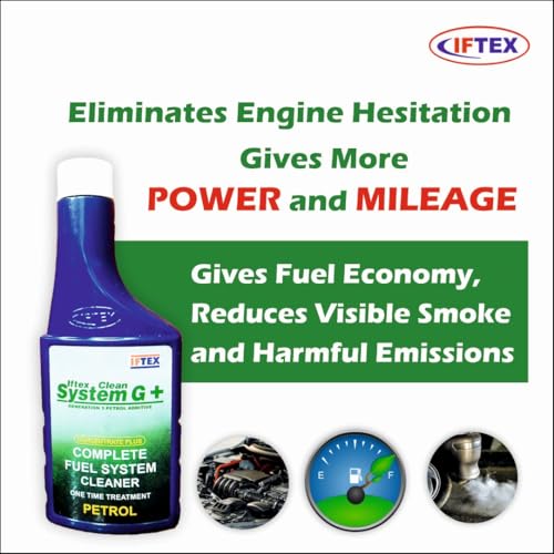 IFTEX Clean System G +, e20 Petrol Additive Complete Fuel System Cleaner One Time Treatment for Petrol Cars (300 ml) / Petrol Injector Cleaner Improves Mileage and Better Combustion - Image 2