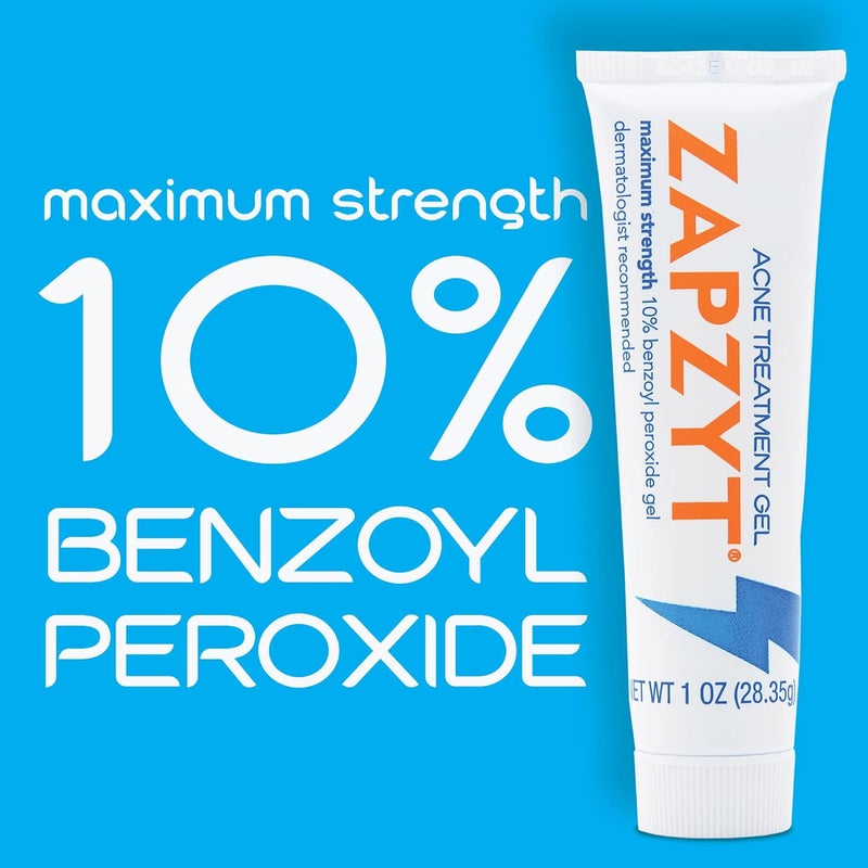 Zapzyt Maximum Strength Benzoyl Peroxide Acne Treatment Gel - 1oz - Image 4