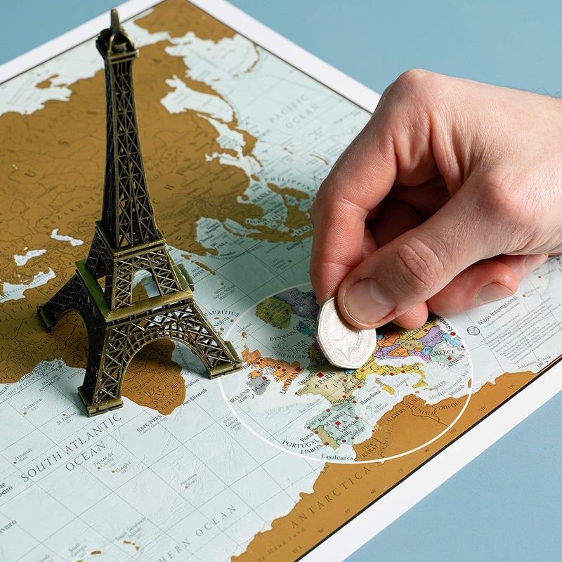 Maps International Scratch The World Travel Edition Map Print - 11.69 x 16.53 in - Image 4