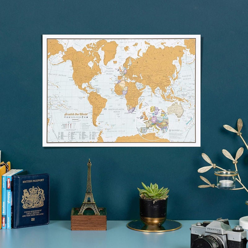 Maps International Scratch The World Travel Edition Map Print - 11.69 x 16.53 in - Image 2