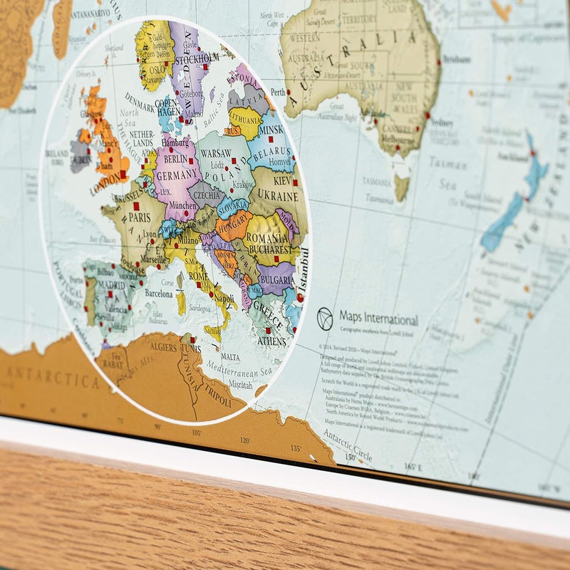 Maps International Scratch The World Travel Edition Map Print - 11.69 x 16.53 in - Image 5