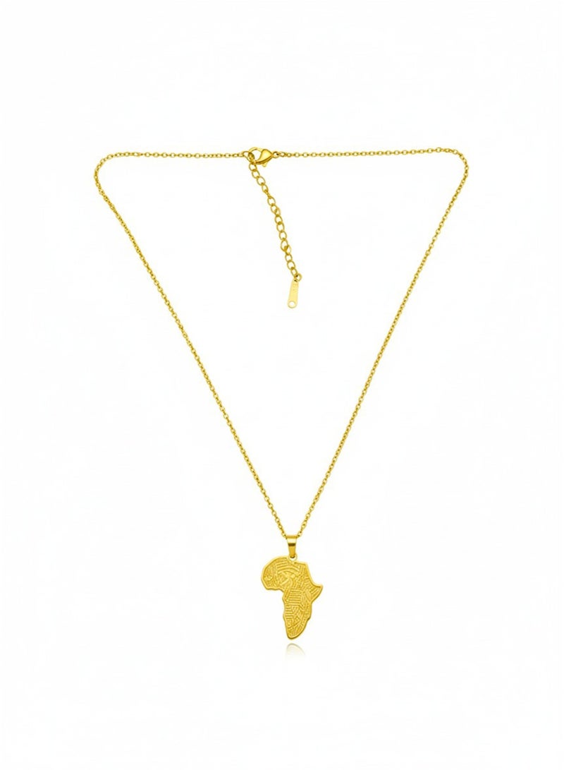 Julia Store 18K Gold Plated Stainless Steel Trendy Dainty Luxury Non-Tarnish Minimalist Luxury Aesthetic Exquisite Cute Horus Eye In Africa Map Vintage Choker Necklace Jewelry Gift - Image 1