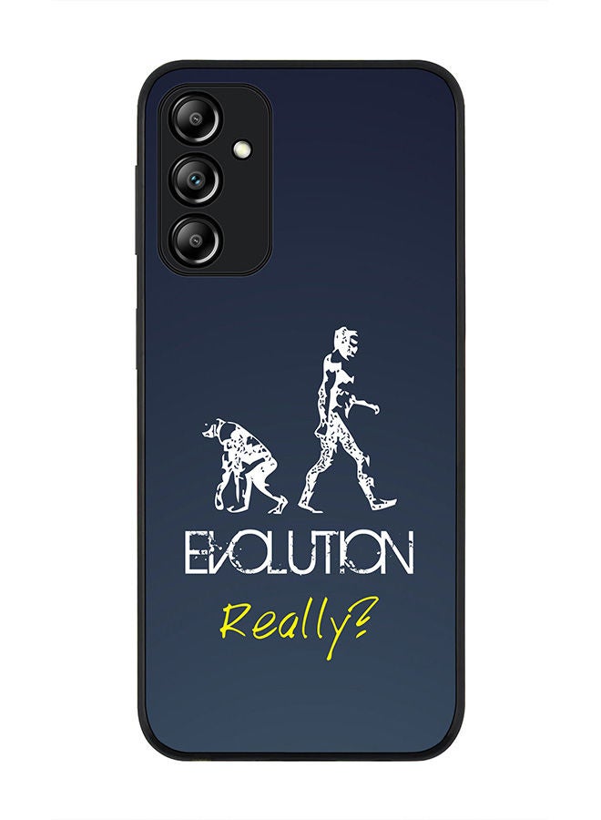 Stylizedd Rugged Black edge case for Samsung Galaxy A24 4G Slim fit Soft Case Flexible Rubber Edges Anti Drop TPU Gel Thin Cover - Evolution Really (Grey) - Image 1