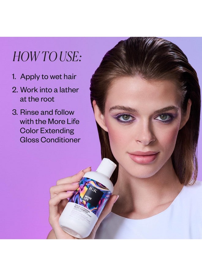 أي جي كي شامبو IGK More Life Color Extending Gloss 236 مل / 8 أونصة - Image 4
