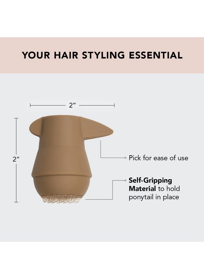 Kitsch PonyFull Blonde Hair Volumizing Tool - 1 Pc Hair Volume Enhancer that Instantly Lifts Your Ponytail - Ideal for Thin Hair and Cheer Ponytail Bump | Includes 3 No Snag Elastic Hair Ties - Image 2