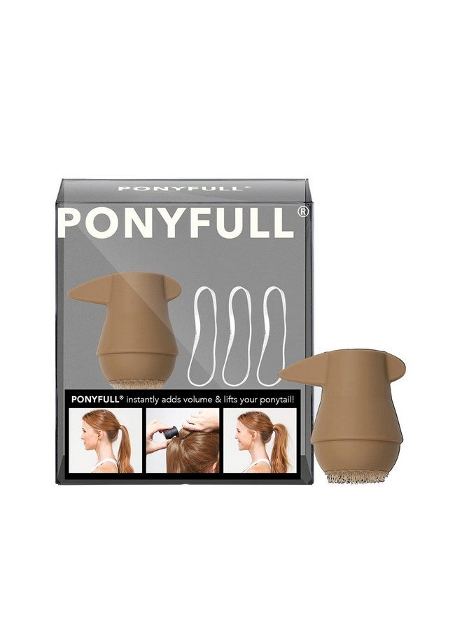 Kitsch PonyFull Blonde Hair Volumizing Tool - 1 Pc Hair Volume Enhancer that Instantly Lifts Your Ponytail - Ideal for Thin Hair and Cheer Ponytail Bump | Includes 3 No Snag Elastic Hair Ties - Image 1