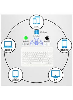 UCHUANG iPad 10.2-inch Keyboard Case, with Magnetic Removable Wireless Keyboard (Support Arabic Typing), Suitable for iPad 10.2-inch 7 8 9 Generation-Gray  - Image 4
