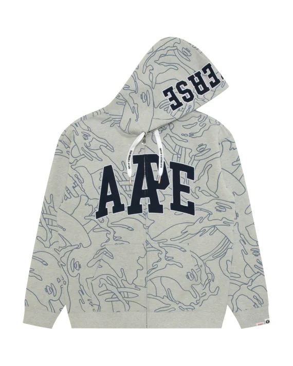 AAPE AAPEUNVS camo zip-up hoodie