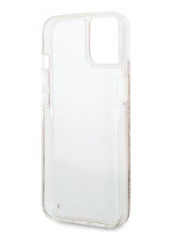 GUESS iPhone 14 Case Liquid Glitter Back Cover with Flower Pattern Extra Shine Smooth Touch Feel / Slim Profile / Easy Snap-On / Bumper and Scratch Protection- Gold  - Image 5