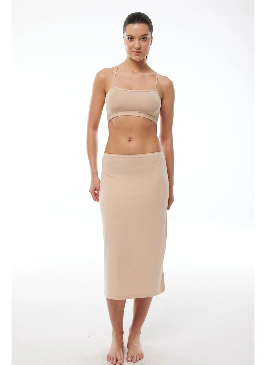 مالابادي Women's Ten Full Length Long Skirt Lining Modal Underskirt 1061
