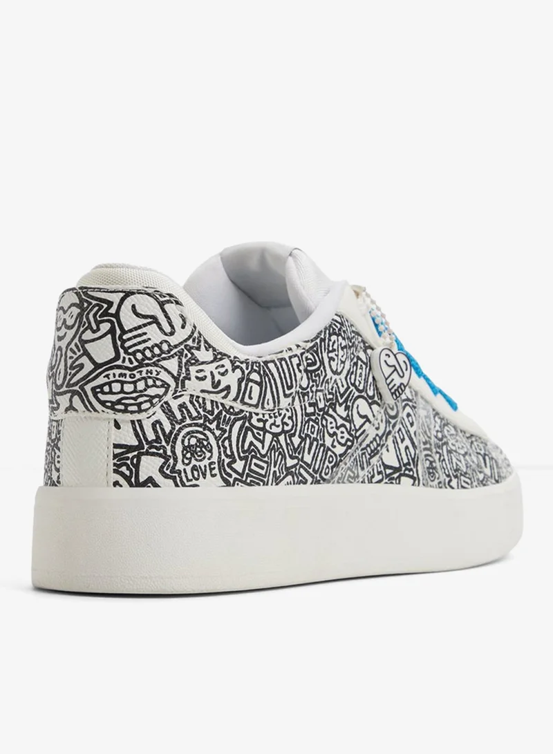 ALDO  TGOODMAN01 Printed Lace Up Sneakers for Women | Best Price UAE