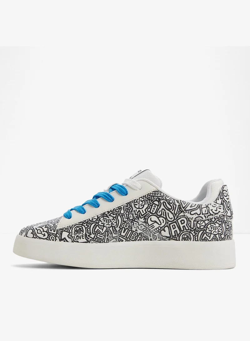 ALDO  TGOODMAN01 Printed Lace Up Sneakers for Women | Best Price UAE