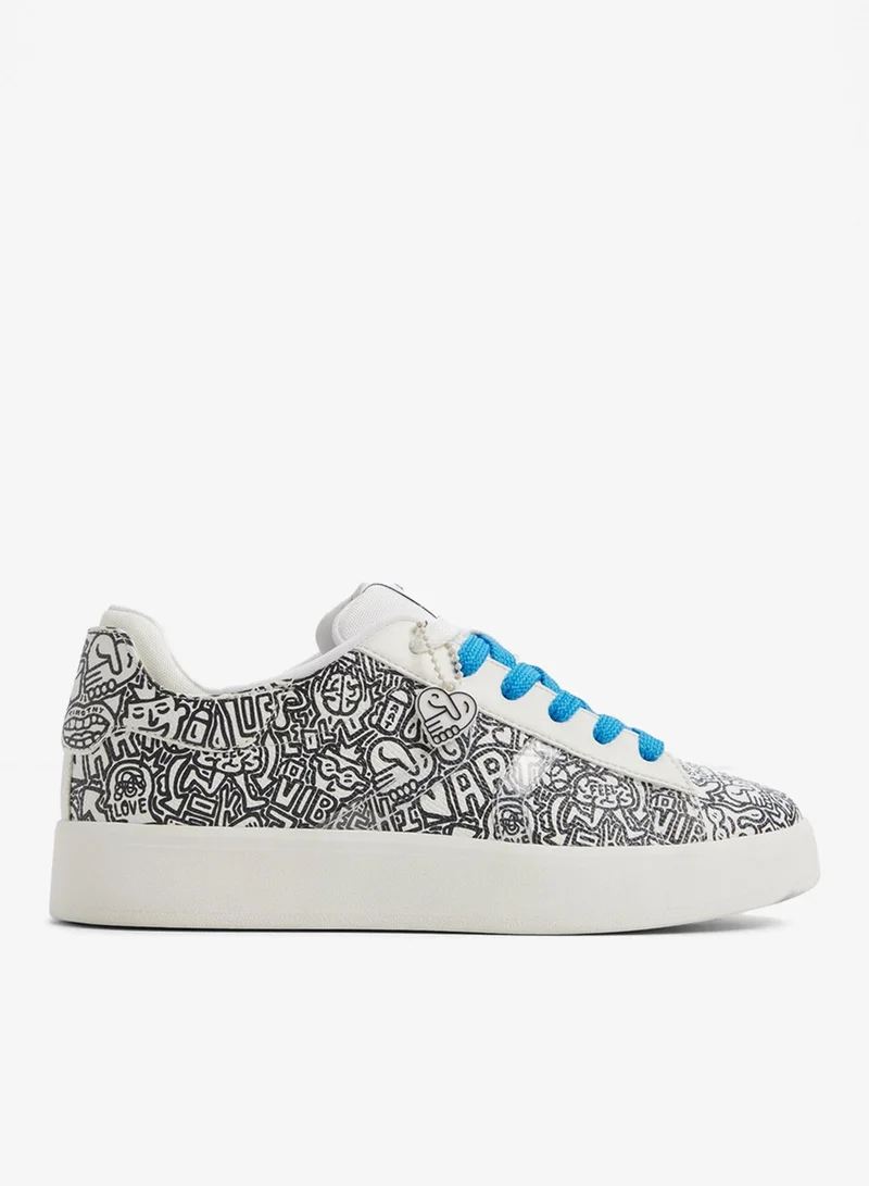 TGOODMAN01 Printed Lace Up Sneakers