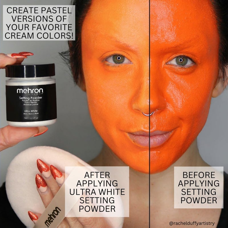 Mehron Makeup Setting Powder (1 oz) (Ultra White) - Image 2