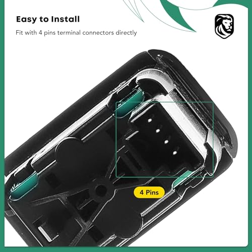 YHTAUTO Power Window Switch Fits Mercedes-Benz C180 C200 C250 C280 C300 C350 C63 AMG CLS350 E200 E250 E300 E350 E500 E63 AMG GLK350 B200 B250, 4 Pins, Window Control Switch, Replace# A2049058202 - Image 2