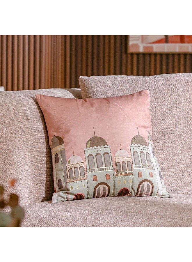 دانوب هوم غطاء وسادة مخملي لامع من دانوب هوم - فجر وردي - ٤٥٤٥ سم - Image 1