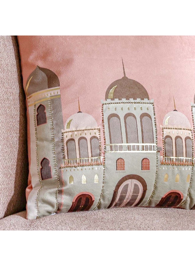 دانوب هوم غطاء وسادة مخملي لامع من دانوب هوم - فجر وردي - ٤٥٤٥ سم - Image 2