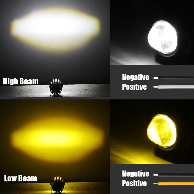 LOVMOTO Universal u1 Bike Led Light Headlight Bulb High Power| Motorcycle Fog Lamps Mini Driving Lights (White/Yellow) Comfortable For Ave-nger St-reet 2-20 - Image 5